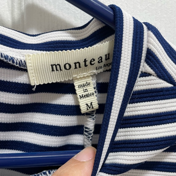 Navy and white body con dress - Picture 2 of 4